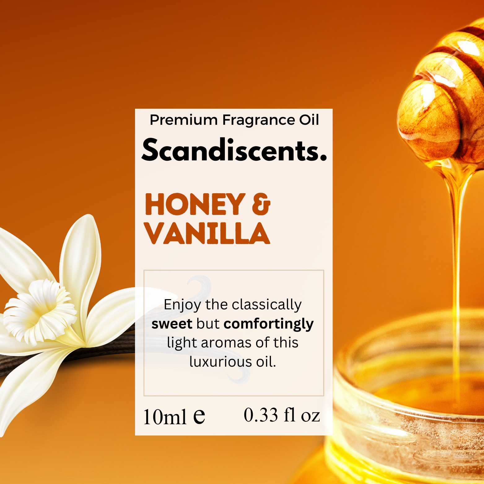 Honey & Vanilla - Scandiscents, waterless diffuser, essential oils, fragrance oils