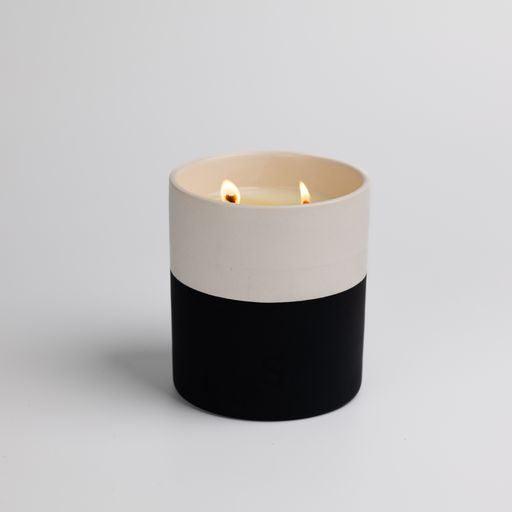 Black Double Wick Soy Candle