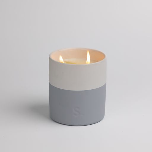 Grey Double Wick Soy Candle